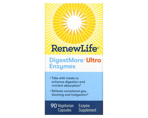 Renew Life, DigestMore Ultra Enzymes, 90 Vegetarian Capsules Renew Life, DigestMore Ultra Enzymes, 90 Vegetarian Capsules