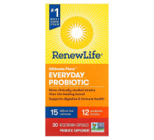 Renew Life, Ultimate Flora, Everyday Probiotic, 30 Vegetarian Capsules