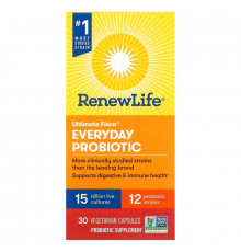 Renew Life, Ultimate Flora, Everyday Probiotic, 30 Vegetarian Capsules