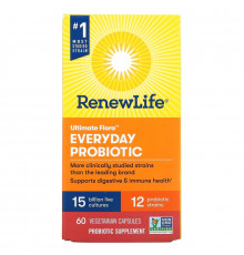 Renew Life, Ultimate Flora Everyday Probiotic, 15 Billion CFU, 60 Vegetarian Capsules