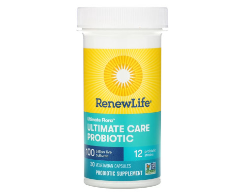 Renew Life, Ultimate Flora, Ultimate Care Probiotic, 30 Vegetarian Capsules Renew Life, Ultimate Flora, Ultimate Care Probiotic, 30 Vegetarian Capsules