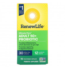 Renew Life, Ultimate Flora Adult 50+ Probiotic, 30 Billion CFU, 90 Vegetarian Capsules