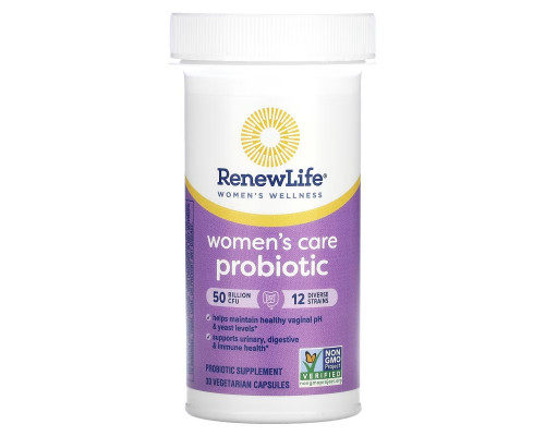 Renew Life, Ultimate Flora, Women's Vaginal Probiotic, 50 Billion, 30 Vegetarian Capsules Renew Life, Ultimate Flora, Women's Vaginal Probiotic, 50 Billion, 30 Vegetarian Capsules