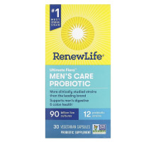 Renew Life, Ultimate Flora, Men's Care Probiotic, 90 Billion Live Cultures, 30 Vegetarian Capsules