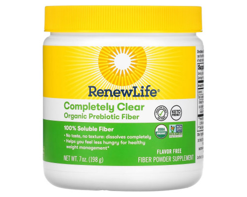Renew Life, Completely Clear Organic Prebiotic Fiber, 7 oz (198 g) Renew Life, Completely Clear Organic Prebiotic Fiber, 7 oz (198 g)