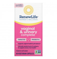Renew Life, Women's Wellness, Vaginal & Urinary Complete, 60 Vegetarian Capsules