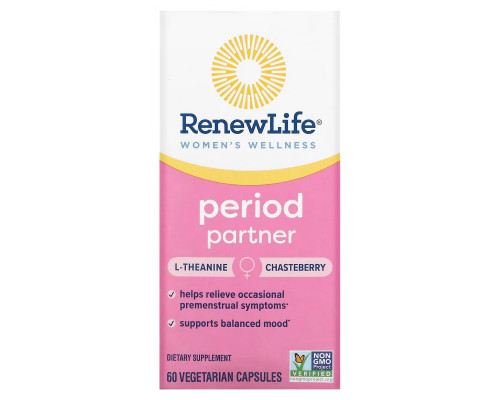 Renew Life, Women's Wellness, Period Partner, 60 Vegetarian Capsules Renew Life, Women's Wellness, Period Partner, 60 Vegetarian Capsules