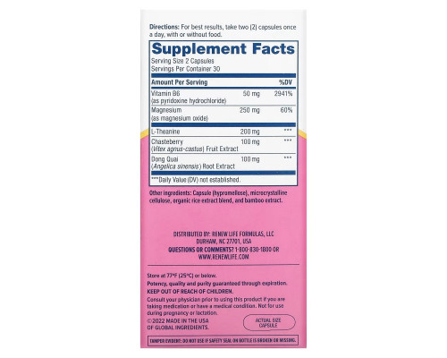 Renew Life, Women's Wellness, Period Partner, 60 Vegetarian Capsules Renew Life, Women's Wellness, Period Partner, 60 Vegetarian Capsules