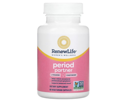 Renew Life, Women's Wellness, Period Partner, 60 Vegetarian Capsules Renew Life, Women's Wellness, Period Partner, 60 Vegetarian Capsules
