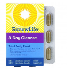 Renew Life, 3-Day Cleanse, Total Body Reset, 12 Vegetarian Capsules