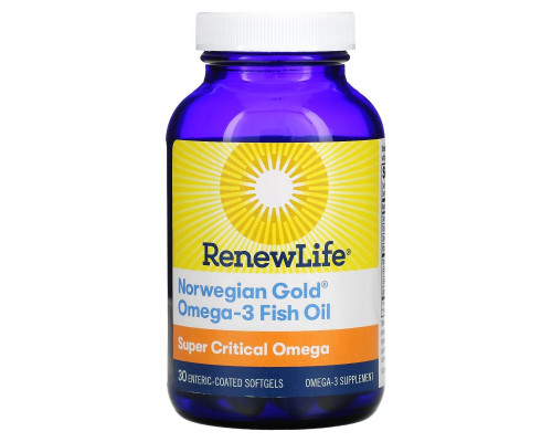 Renew Life Norwegian Gold Рыбий Жир Супер Необходимые Омега 30 гелевых капсул Renew Life Norwegian Gold Рыбий Жир Супер Необходимые Омега 30 гелевых капсул