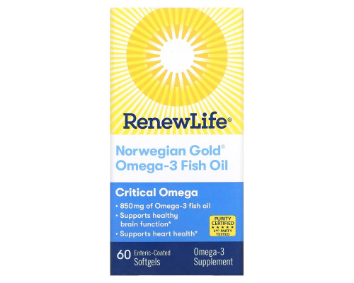 Renew Life Ultimate Fish Oils Critical Omega Natural Orange Flavor 1200 mg 60 Fish Gels Renew Life Ultimate Fish Oils Critical Omega Natural Orange Flavor 1200 mg 60 Fish Gels