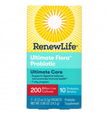 Renew Life Ultimate Flora Super Critical 200 Billion Maximum Support Probiotic 7 Packets 0.8 oz (23.1 g)