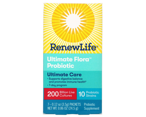 Renew Life Ultimate Flora Super Critical 200 Billion Maximum Support Probiotic 7 Packets 0.8 oz (23.1 g) Renew Life Ultimate Flora Super Critical 200 Billion Maximum Support Probiotic 7 Packets 0.8 oz (23.1 g)
