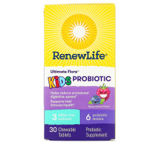 Renew Life Ultimate Flora Kids Probiotic Berry 30 Chewable Tablets