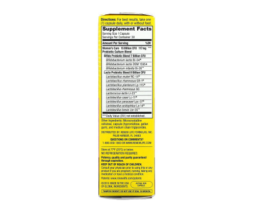 Renew Life Ultimate Flora RTS Women's Probiotic 15 Billion 30 Veggie Caps