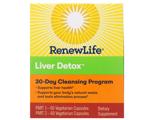 Renew Life Очищение печени 30-дневная программа Renew Life Очищение печени 30-дневная программа