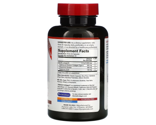 Olympian Labs Inc. BioCell Collagen 1500 мг 100 капсул Olympian Labs Inc. BioCell Collagen 1500 мг 100 капсул