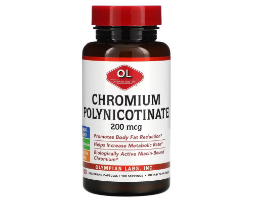 Olympian Labs Inc. Chromium Polynicotinate 200 mcg 100 Veggie Caps Olympian Labs Inc. Chromium Polynicotinate 200 mcg 100 Veggie Caps