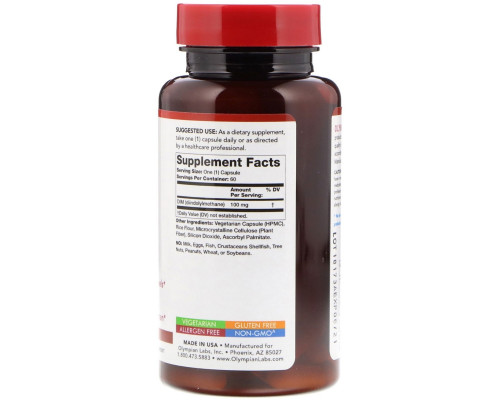 Olympian Labs Inc. DIM-100 60 вегетарианских капсул Olympian Labs Inc. DIM-100 60 вегетарианских капсул