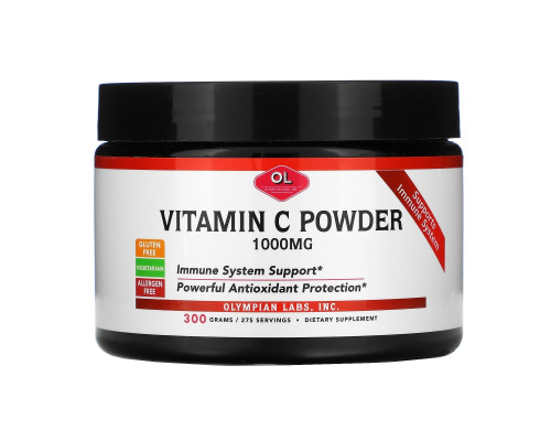 Olympian Labs, Vitamin C Powder, 1,000 mg, 10.58 oz (300 g) Olympian Labs, Vitamin C Powder, 1,000 mg, 10.58 oz (300 g)