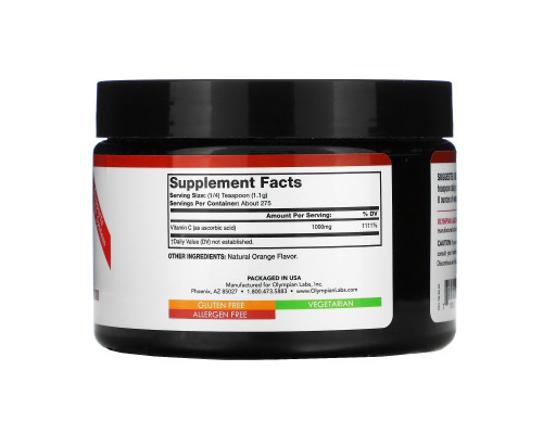 Olympian Labs, Vitamin C Powder, 1,000 mg, 10.58 oz (300 g) Olympian Labs, Vitamin C Powder, 1,000 mg, 10.58 oz (300 g)