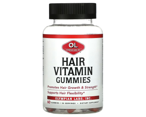 Olympian Labs, Hair Vitamin Gummies, 60 Gummies Olympian Labs, Hair Vitamin Gummies, 60 Gummies