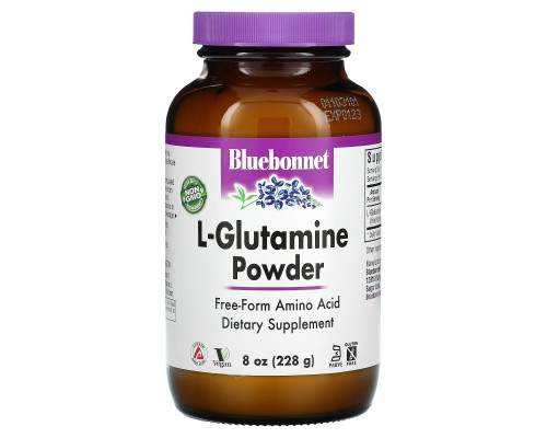 Bluebonnet Nutrition, Порошок L-глютамин, 8 унций (228 г) Bluebonnet Nutrition, Порошок L-глютамин, 8 унций (228 г)