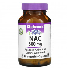 Bluebonnet Nutrition, NAC, 500 мг, 90 растительных капсул