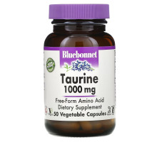 Bluebonnet Nutrition, Таурин, 1000 мг, 50 капсул в растительной оболочке