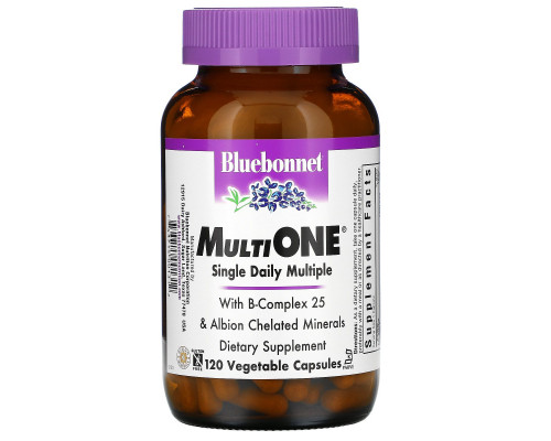 Bluebonnet Nutrition Мультивитамины Multi One для ежедневного употребления 120 растительных капсул Bluebonnet Nutrition Мультивитамины Multi One для ежедневного употребления 120 растительных капсул