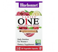 Женское здоровье Bluebonnet Nutrition, Ladies 'ONE, комплексные продукты на основе цельных продуктов, 30 растительных капсул