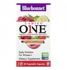 Женское здоровье Bluebonnet Nutrition, Ladies 'ONE, комплексные продукты на основе цельных продуктов, 30 растительных капсул