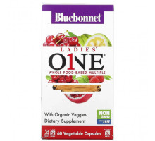 Женское здоровье Bluebonnet Nutrition, Ladies 'ONE, цельнопищевой комплекс, 60 растительных капсул