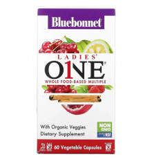 Женское здоровье Bluebonnet Nutrition, Ladies 'ONE, цельнопищевой комплекс, 60 растительных капсул