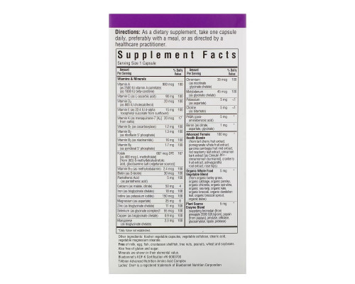 Bluebonnet Nutrition, Ladies 'ONE, комплекс на основе цельных продуктов, 90 растительных капсул Bluebonnet Nutrition, Ladies 'ONE, комплекс на основе цельных продуктов, 90 растительных капсул