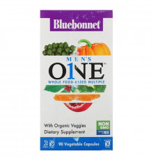 Bluebonnet Nutrition, Men's ONE, Whole Food-Based Multiple, 90 Vegetable Capsules
