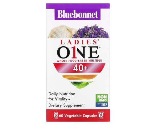 Bluebonnet Nutrition, Ladies One, Whole Food-Based Multiple, 40+, 60 Vegetable Capsules Bluebonnet Nutrition, Ladies One, Whole Food-Based Multiple, 40+, 60 Vegetable Capsules