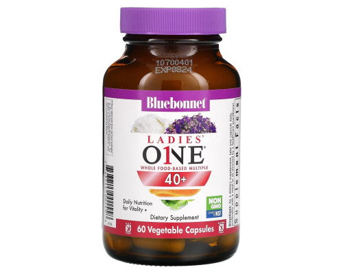 Bluebonnet Nutrition, Ladies One, Whole Food-Based Multiple, 40+, 60 Vegetable Capsules Bluebonnet Nutrition, Ladies One, Whole Food-Based Multiple, 40+, 60 Vegetable Capsules
