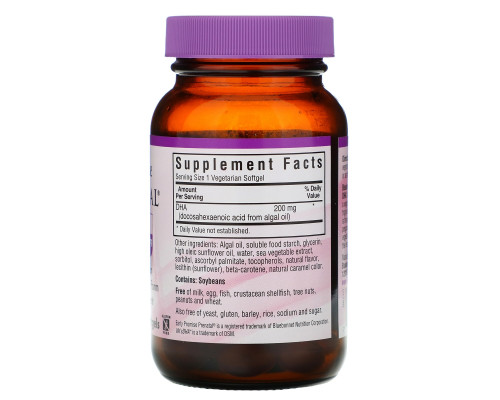 Bluebonnet Nutrition Early Promise Бережный DHA для беременных 200 мг 60 вегетарианских капсул Bluebonnet Nutrition Early Promise Бережный DHA для беременных 200 мг 60 вегетарианских капсул