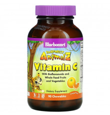 Bluebonnet Nutrition Super Earth тропические животные витамин С со вкусом натурального апельсина 90 жевательных таблеток