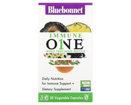 Bluebonnet Nutrition, Immune One, Whole Food-Based Multiple, 30 Vegetable Capsules Bluebonnet Nutrition, Immune One, Whole Food-Based Multiple, 30 Vegetable Capsules