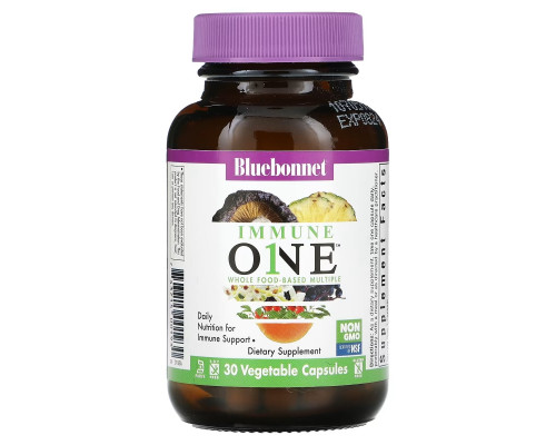 Bluebonnet Nutrition, Immune One, Whole Food-Based Multiple, 30 Vegetable Capsules Bluebonnet Nutrition, Immune One, Whole Food-Based Multiple, 30 Vegetable Capsules