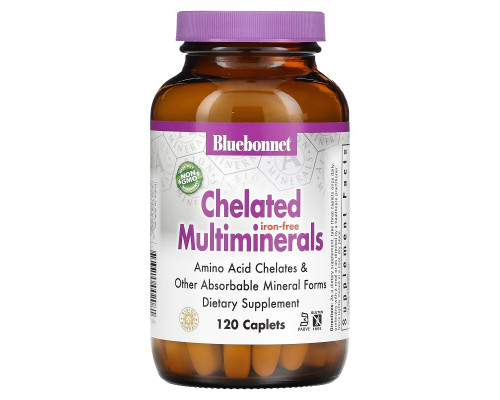 Bluebonnet Nutrition Хелатные мультиминералы без железа 120 капсул Bluebonnet Nutrition Хелатные мультиминералы без железа 120 капсул