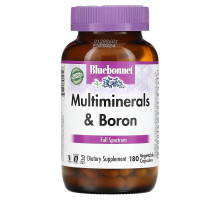 Bluebonnet Nutrition Мультиминералы плюс бор 180 растительных капсул