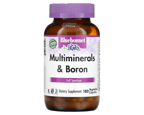 Bluebonnet Nutrition Мультиминералы плюс бор 180 растительных капсул Bluebonnet Nutrition Мультиминералы плюс бор 180 растительных капсул