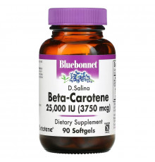 Bluebonnet Nutrition, Натуральный бета-каротин, 25,000 МЕ, 90 гелевых капсул