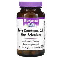 Bluebonnet Nutrition, Бета-каротин, C, E и селен, 120 капсул в растительной оболочке
