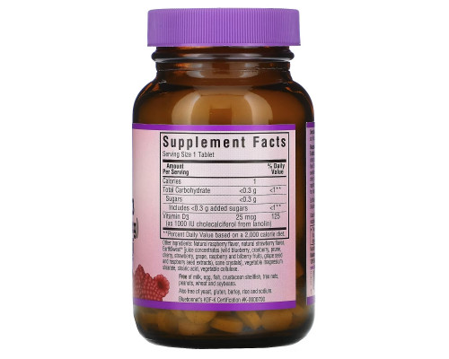 Bluebonnet Nutrition Earth Сладкий жевательный витамин D3 1000 IU вкус малины 90 штук Bluebonnet Nutrition Earth Сладкий жевательный витамин D3 1000 IU вкус малины 90 штук