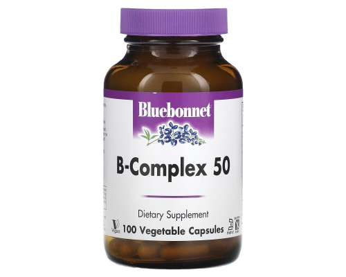 Bluebonnet Nutrition B-Комплекс 50 100 растительных капсул Bluebonnet Nutrition B-Комплекс 50 100 растительных капсул
